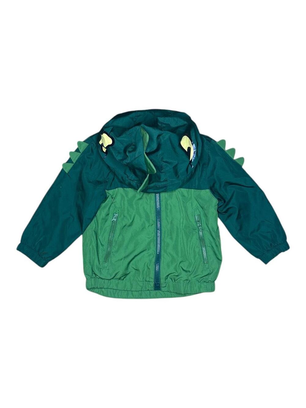Gap Green Dino Hooded Rain Jacket Kids 18-24M